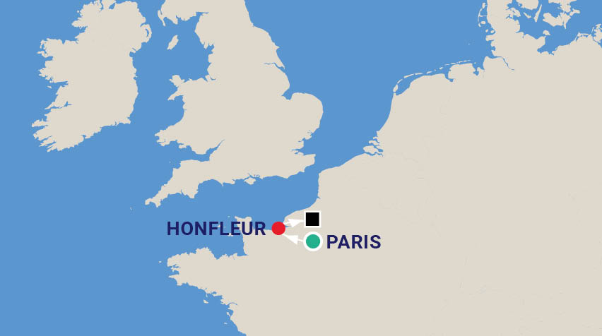 Paris & Honfleur Painting Workshop with Greg Allen Map