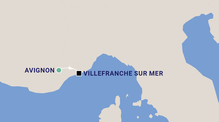 Provence & French Riviera Painting Workshop with Greg Allen Map