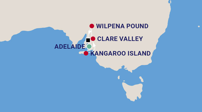 South Australia and Flinders Ranges with Robyn Collier Map
