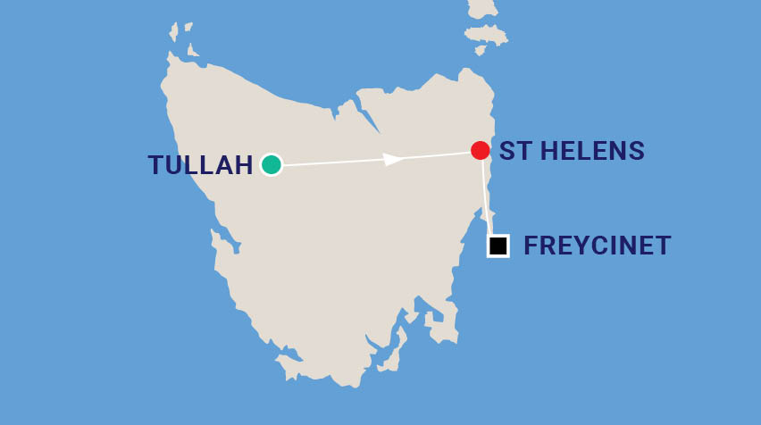 Tasmania Painting Workshop with Robyn Collier Map