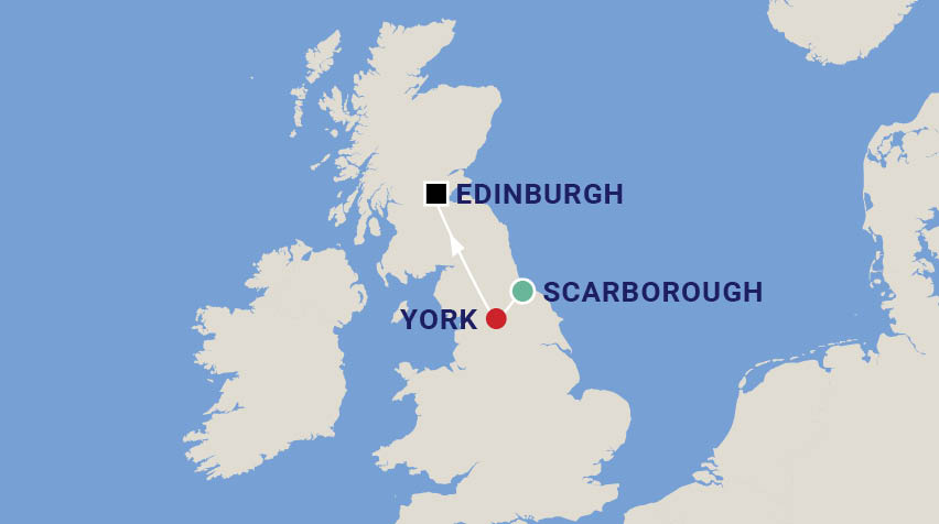 Medieval Towns of England & Scotland Painting Workshop with Amanda Hyatt Map