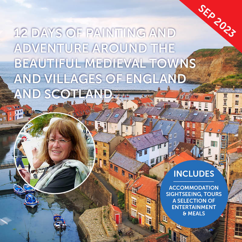 Medieval Towns of England & Scotland Watercolour Workshop with Amanda Hyatt