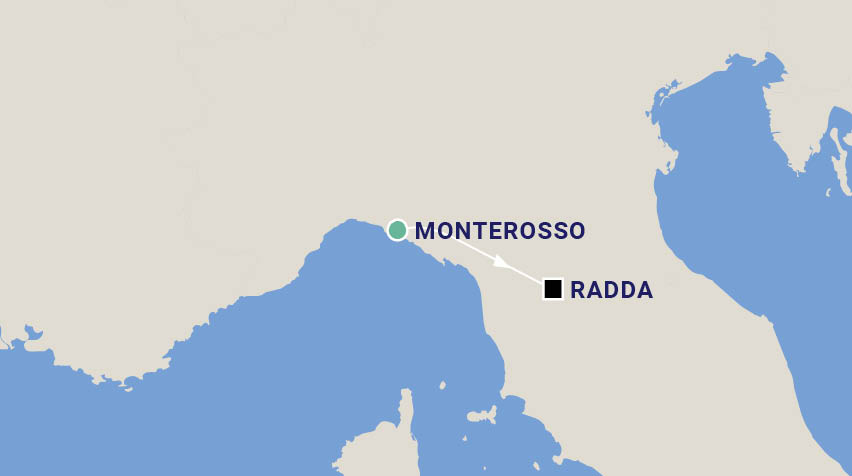 Cinque Terre and Tuscany Painting Workshop Map